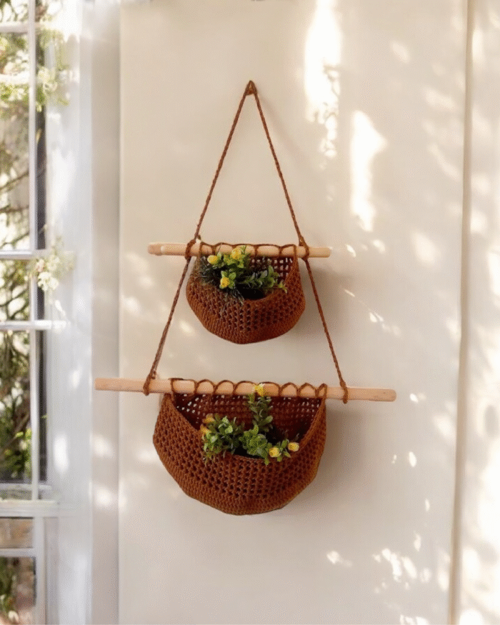 crochet hanging basket