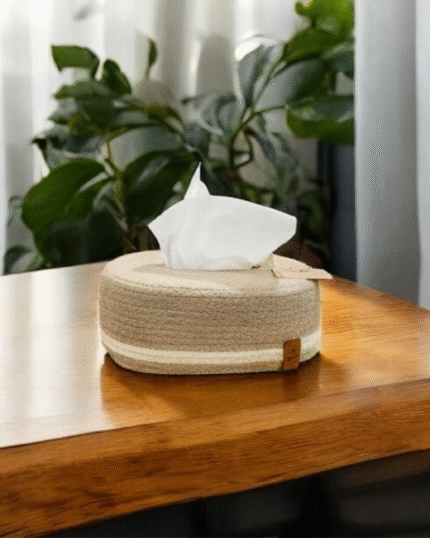 cotton rope oval tissue box