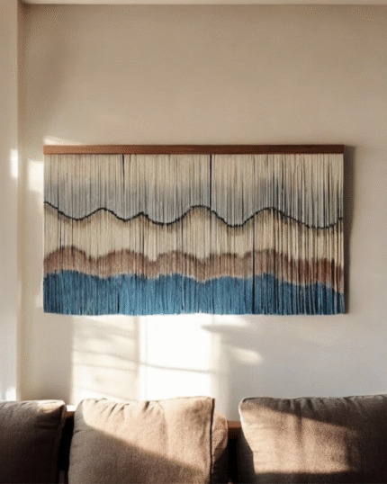 Coastal Wave Macramé Wall Hanging