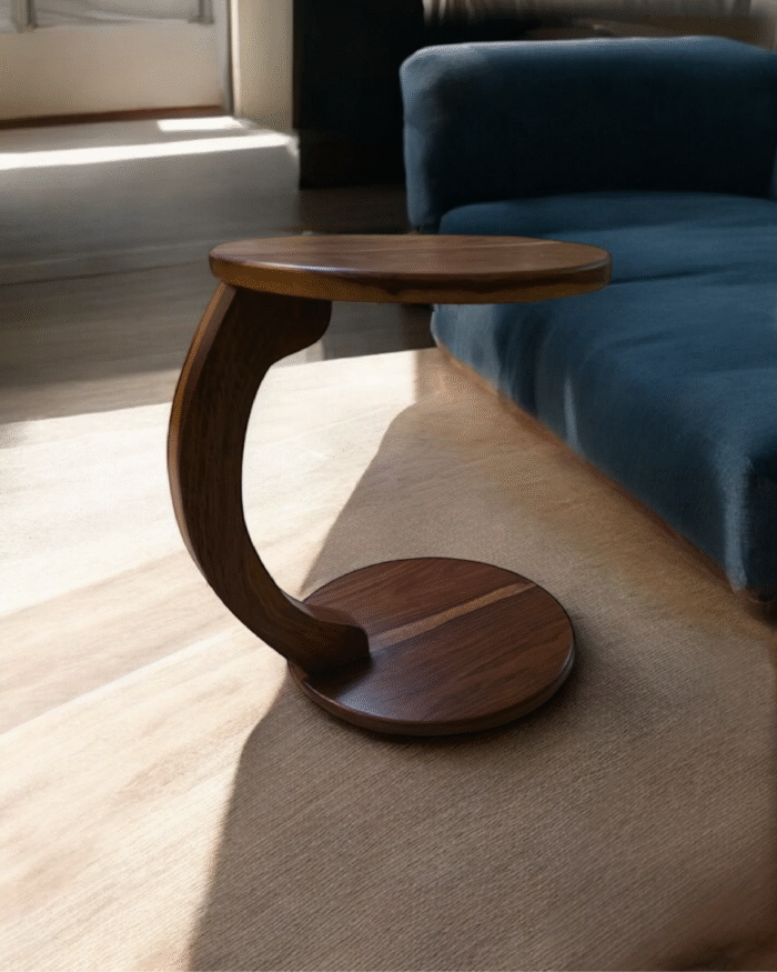 Wooden Flow Curve Side Tables - Image 2