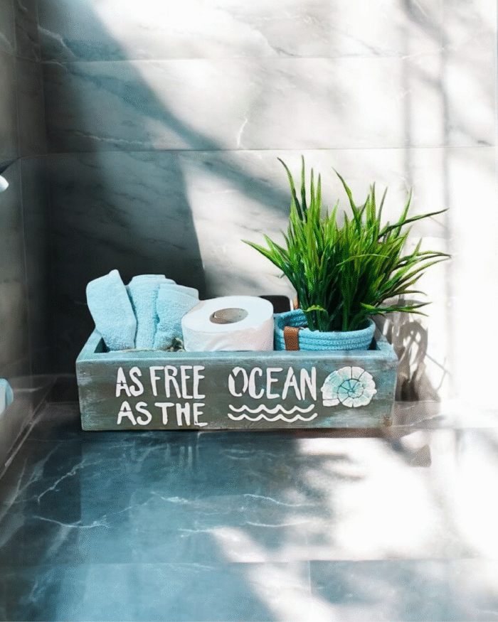 Farmhouse  Wooden Décor box and Toilet Paper Organizer - Image 4