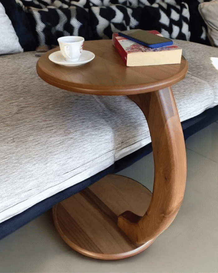 Wooden Flow Curve Side Tables - Image 6