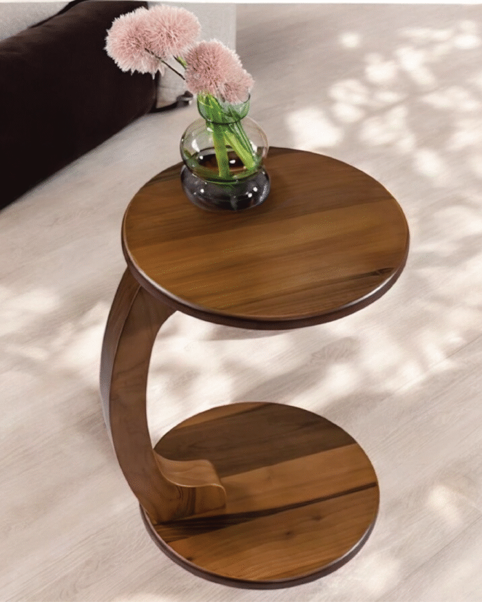 Wooden Flow Curve Side Tables - Image 8