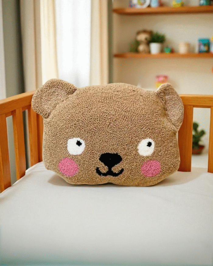 Cuddly teddy bear pillow