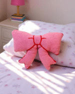 Pink ribbon sherpa bow