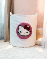 Handwoven Hello Kitty jute basket