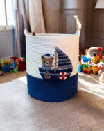 Jute bear sailor basket