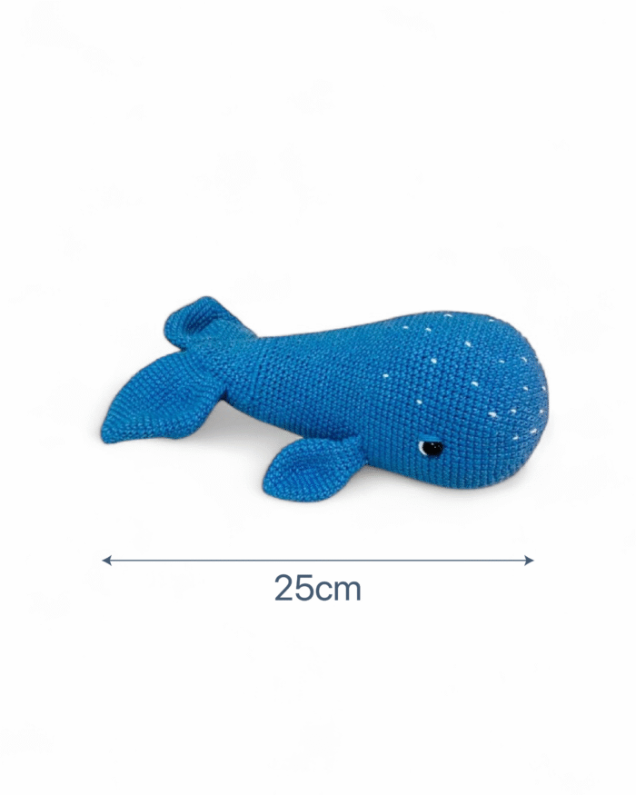 Bear on the Ship Ocean Friends Crochet Duo – Whale Plush Toy - Soft Knit Stuffed Ocean Animal for Kids - Eco-Friendly and Safe for All Ages - Perfect for Playrooms and Gifting - Image 2