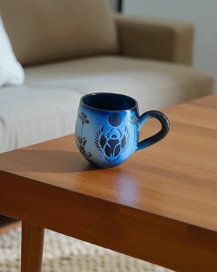Handmade blue gradient mug