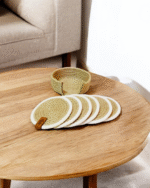 Premium Cotton Rope Coasters Set – Durable, Eco-Friendly, and Stylish Drink Protectors for Home and Office, Set of 6 with Unique Leather Branding - Image 4