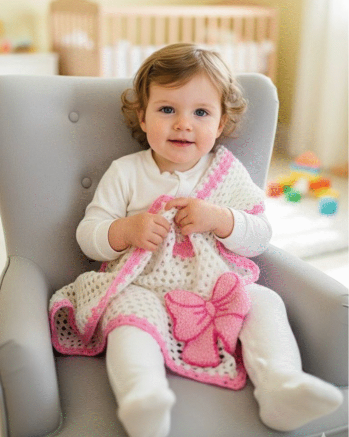 Handmade crochet baby blanket