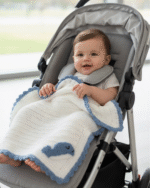 Bear on the Ship baby blanket