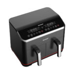 SHARP Air Fryer Dual Cook 1800 Watt 8 Liter Electronic Touch Screen Glass Panel Stainless KF-DF80RT-EK2 - Image 3