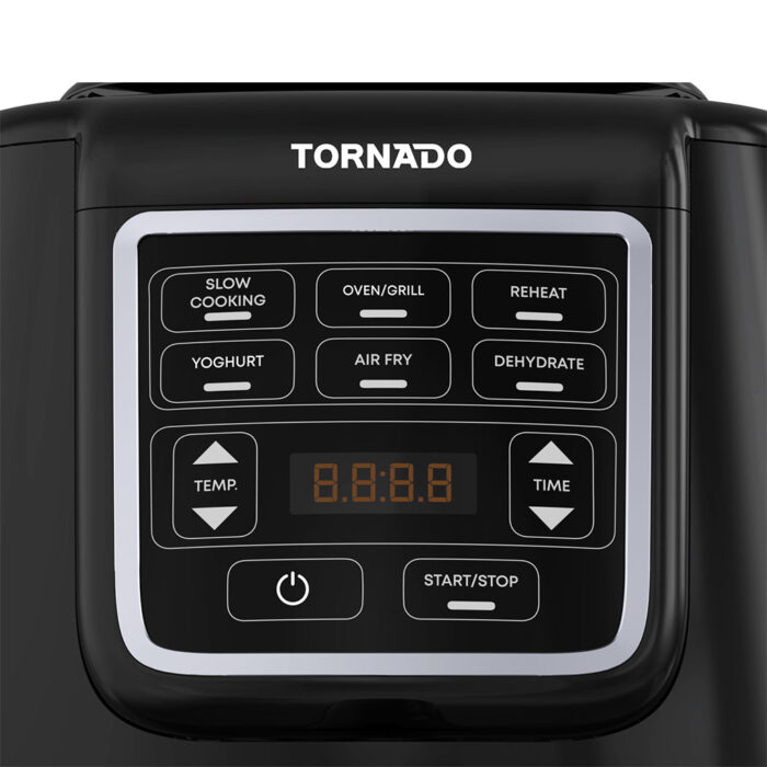 TORNADO Air Fryer 1550 Watt 4 Liter LED Display Black x Silver THF-1554D-XL-BS - Image 3