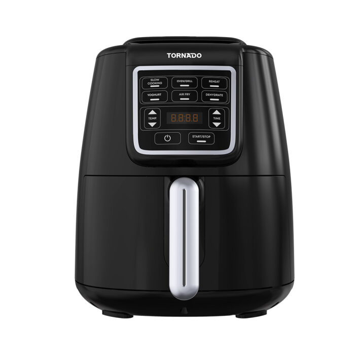 TORNADO Air Fryer 1550 Watt 4 Liter LED Display Black x Silver THF-1554D-XL-BS - Image 1