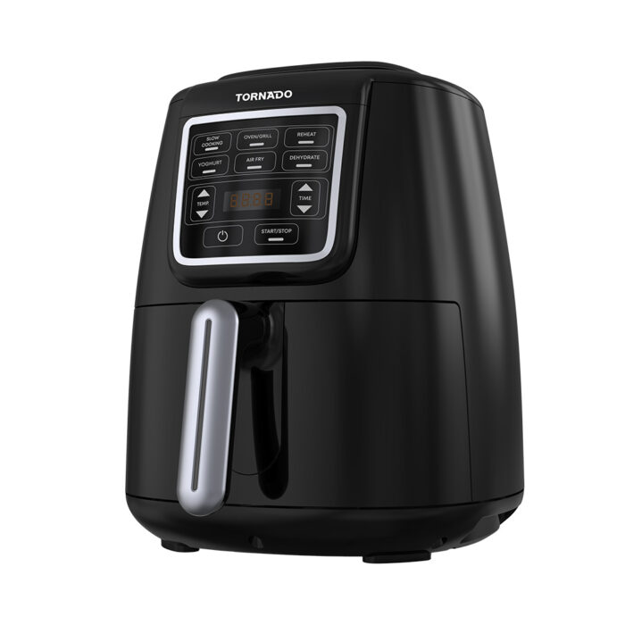 TORNADO Air Fryer 1550 Watt 4 Liter LED Display Black x Silver THF-1554D-XL-BS - Image 6