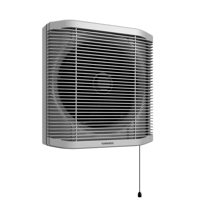 TORNADO Bathroom Ventilating Fan 25 cm Privacy Grid Black x Grey TVS-25BG - Image 2
