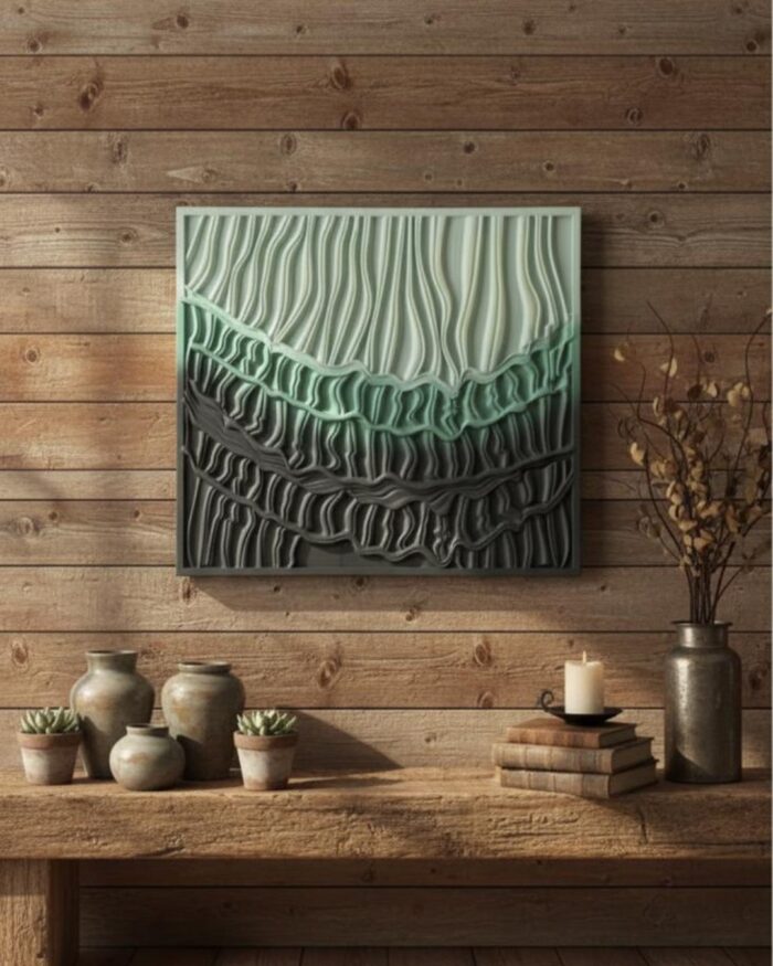 abstract wall art MDF panel