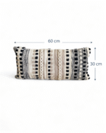 kilim rectangular cushion-Lush Decor Bria Stripe Decorative Cushion, Neutral - Image 3