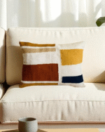 Sunset geometry art cushion