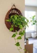 rattan wall hanging basket