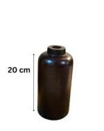 Handmade Rustic Dark Wooden Vase Set – Decorative Artisan Flower Holders in Three Sizes (15cm 20cm 25cm) for Tabletop Shelf & Living Room Décor - Image 3