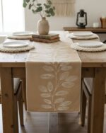 linen table runner embroidered
