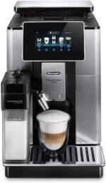 De'Longhi PrimaDonna Soul ECAM610.75.MB  Fully Automatic Bean-to-Cup Espresso and Cappuccino Coffee Maker – Black and Silver