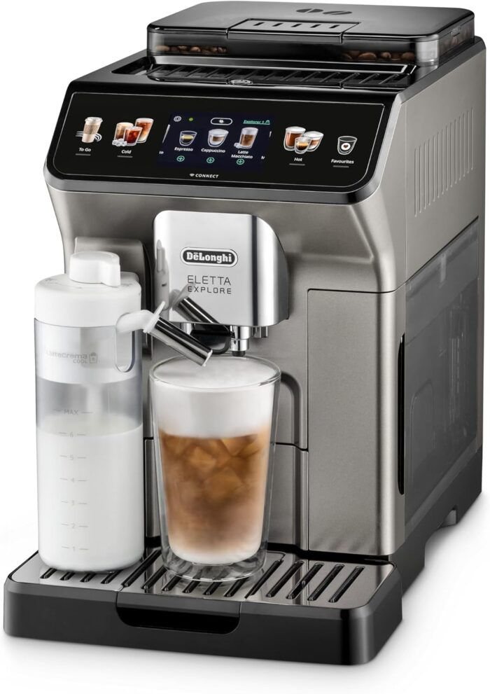 De'Longhi Eletta Explore ECAM450.86.T Cold Brew, 1450 Watt - Silver - Image 1