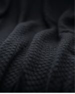 Handmade Knitted Cotton Throw Blanket – Ultra-Soft Waffle Texture Couch & Bed Cover with Ribbed Edges – Cozy All-Season Decorative Knit Blanket for Sofa Living Room & Bedroom (Available in Black Grey and Offwhite-Kaki-Beige) - Image 10