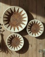 Sunburst Banana Leaf Wall Plates – Handwoven Natural Art - Image 2