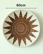 Sunburst Banana Leaf Wall Plates – Handwoven Natural Art - Image 3