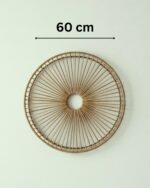 Handmade Open-Circle Banana Leaf Wall Plates Set – Natural Woven Round Wall Art with Sunray Design, Eco-Friendly Home Décor by Coccaro Home - Image 4