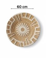 Handwoven Decorative Wall Plates Made from Natural Banana Fiber – Boho Rustic Wall Art with White Accents – Eco-Friendly Woven Hanging Baskets for Living Room, Bedroom, or Entryway Décor – Lightweight and Sustainable Wall Decorations - Image 4