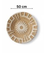 Handwoven Decorative Wall Plates Made from Natural Banana Fiber – Boho Rustic Wall Art with White Accents – Eco-Friendly Woven Hanging Baskets for Living Room, Bedroom, or Entryway Décor – Lightweight and Sustainable Wall Decorations - Image 3
