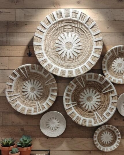 boho banana fiber wall