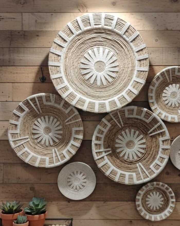 boho banana fiber wall