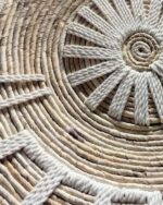 Handwoven Decorative Wall Plates Made from Natural Banana Fiber – Boho Rustic Wall Art with White Accents – Eco-Friendly Woven Hanging Baskets for Living Room, Bedroom, or Entryway Décor – Lightweight and Sustainable Wall Decorations - Image 6