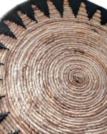 Handmade Banana Leaf Wall Plates  – Natural & Black Boho Woven Wall Art for Living Room Eco-Friendly Decorative Wall Baskets by Coccaro Home - Image 6