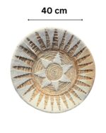 Handcrafted  Decorative Wall Plate – Eco-Friendly Banana Paper Wall Art with Sunburst Design – Large Woven Boho Wall Plate Décor for Living Room Bedroom or Entryway – Sustainable Natural Fiber Wall Hanging - Image 3