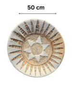Handcrafted  Decorative Wall Plate – Eco-Friendly Banana Paper Wall Art with Sunburst Design – Large Woven Boho Wall Plate Décor for Living Room Bedroom or Entryway – Sustainable Natural Fiber Wall Hanging - Image 4