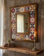 handmade decoupage wall mirror