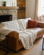 “Handmade Boho Crochet Throw Blanket with Fringes – Cozy Vintage Charm for Bed Sofa or Wall Décor” - Image 3