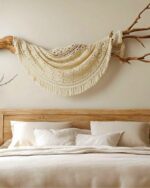“Handmade Boho Crochet Throw Blanket with Fringes – Cozy Vintage Charm for Bed Sofa or Wall Décor” - Image 4