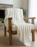 handmade knitted throw blanket