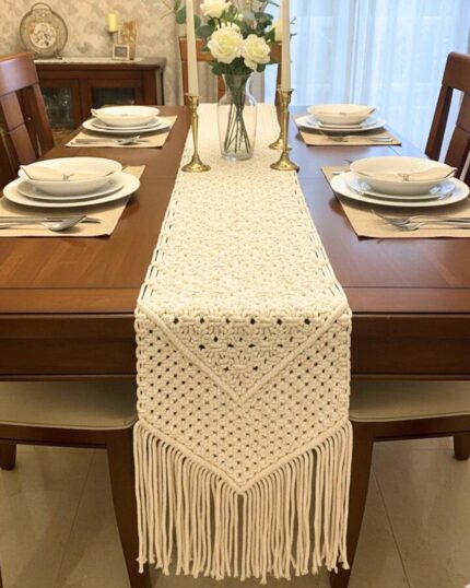 macrame table runner