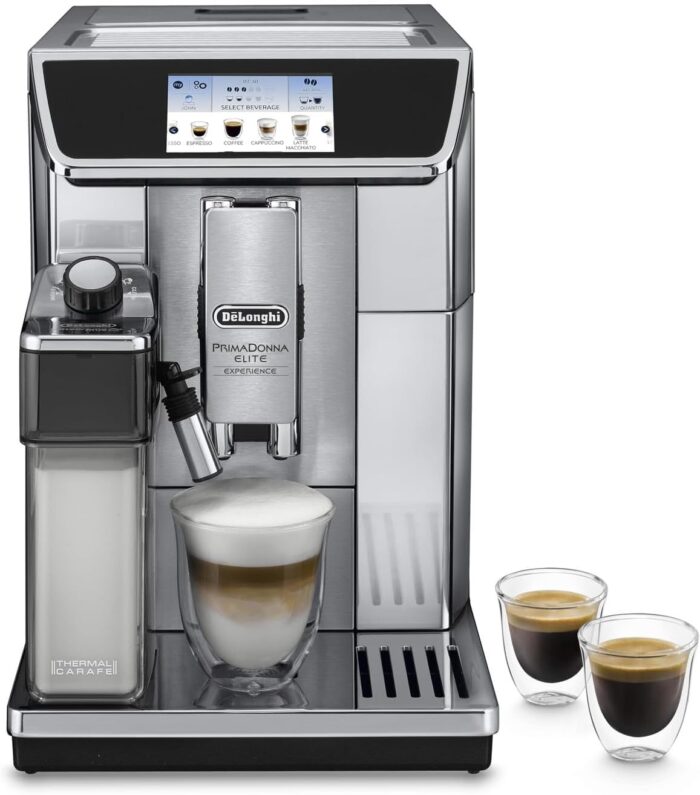 De'Longhi PrimaDonna Elite ECAM650.85.MS Fully Automatic Coffee Machine – Silver - Image 1