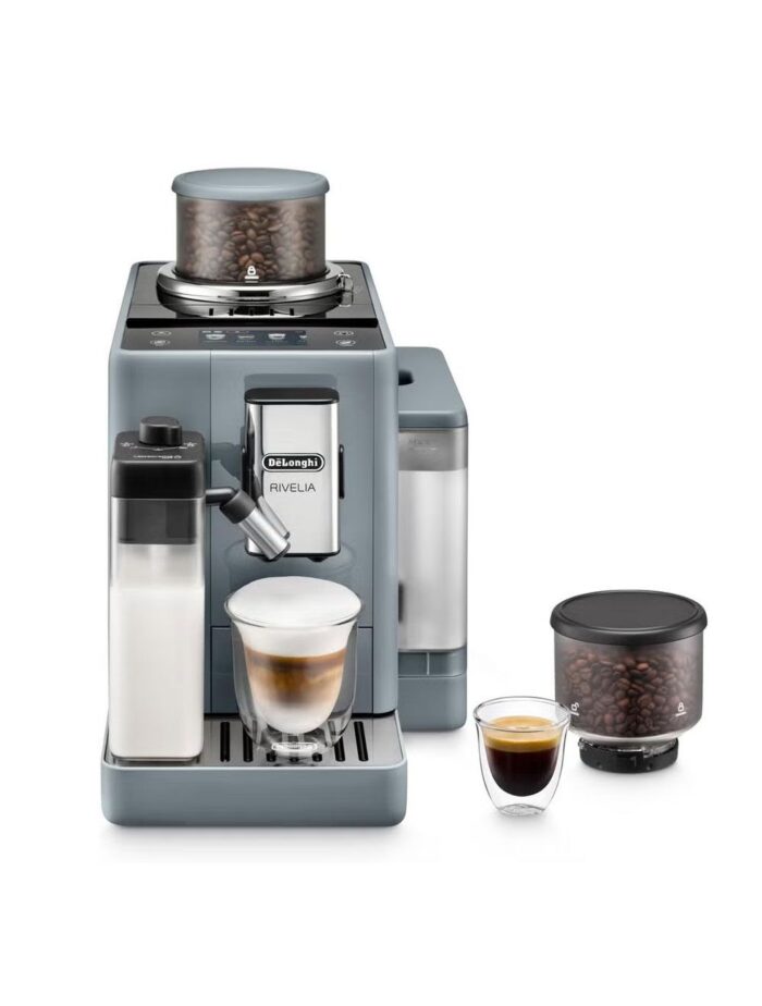 De'Longhi Rivelia EXAM440.55.W Fully Automatic Coffee Maker with LatteCrema System - Image 1