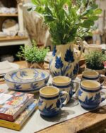 Azure Bloom Porcelain Beverage Set – 5 Pieces