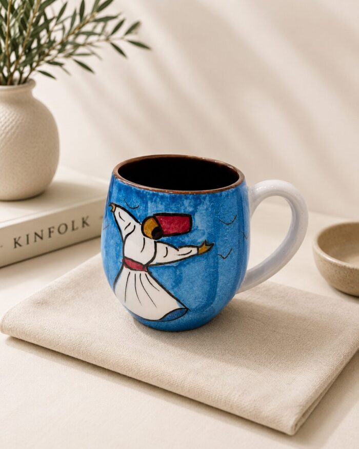 Hand-Painted Whirling Dervish Ceramic Mug - Image 2